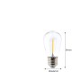 Ampoule LED E27 S14 Transparente 1W