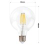 Ampoule LED à filament E27 G95 - 8W