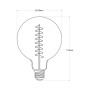 Ampoule décorative fumée à filament "Smoky" E27 G125 - 4W - 2200K