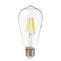 Ampoule LED filament 6W E27 ST64 : lumière blanc extra chaud vintage