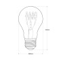 Ampoule LED vintage à filament en spirale - E27 A60 - Dimmable 4W - 2200K