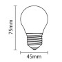 Ampoule LED G45 E27 à filament sphérique - 5W