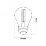 Ampoule LED filament E27 G45 - 5W - Dimmable