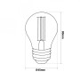 Ampoule LED filament E27 G45 ambrée vintage - Dimmable - 4W