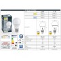 Ampoule LED E27 A60 - 8,5W - CCT réglable sur 3 températures différentes de 2700-6500ºK - Fumagalli