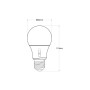 Ampoule LED E27 A60 - 8,5W - CCT réglable sur 3 températures différentes de 2700-6500ºK - Fumagalli