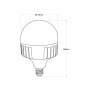 Ampoule LED E27 haute puissance - 50W - Fumagalli - ø118mm - Blanc neutre 4000K