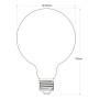 Ampoule LED globe décorative "Milky" - E27 G125 - 6W - Blanc chaud 3000K