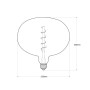 Ampoule décorative LED à filament "Decor - Marron" - E27 R220 - Dimmable - 4W - 1800K