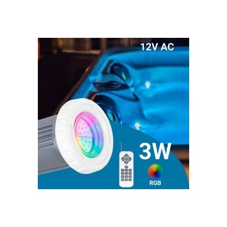 Projecteur LED submersible IP68 pour piscine et fontaine – 3W 12V