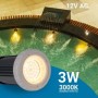 Projecteur LED submersible pour piscine - 12V AC - 3W - IP68 - Ø94mm