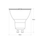 Ampoule LED GU10 - 5W - 120 degrés Blanc froid 6000K