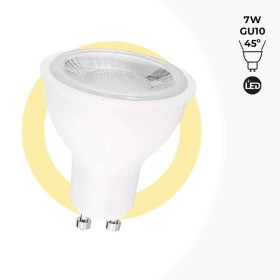 Ampoule LED GU10 - 7W - Ø50mm - Optique à 45 degrés Blanc chaud 3000K