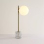 Lampe à poser boule en verre "LICRU" - E27 - Ø 15cm