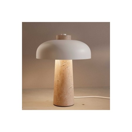 Lampe à poser design "CEP" - Base en marbre - 2 x G9