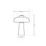 Lampe à poser design "CEP" - Base en marbre - 2 x G9