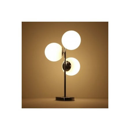 Lampe à poser triple boule en verre "ROM" - 3 x E27 - Ø 15cm