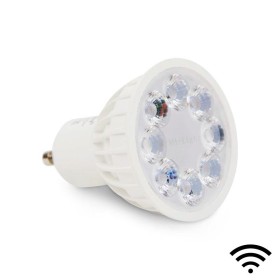 Ampoule LED GU10 4W RGB+CCT réglable sur 3 températures différentes de 2700-6500ºK RF / Wifi