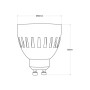 Ampoule LED GU10 - 6W - CCT réglable sur 2 températures différentes de 2700-4000ºK - Fumagalli
