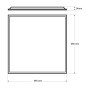 Pack de 6 - Panneau LED 60x60Cm rétro-éclairé encastrable - 4860lm - driver Philips - 36W - UGR22 - IP40