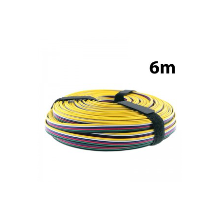 Câble RGB+CCT 6 fils Ø0,52mm 12-24V DC