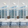 Panneau encastré Troffer à LED 60x60cm - CCT réglable sur 3 températures différentes de 3000-6500ºK - 40W - OSRAM chip - UGR18