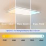 Panneau LED de rétroéclairage de surface 60x30cm - 22W - CCT réglable sur 3 températures de 2700-6500ºK + 2RGB - Rétroéclairé