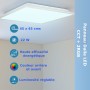 Panneau LED de rétroéclairage en surface 45x45cm - 22W - CCT réglable sur 3 températures de 2700-6500ºK + 2RGB - Rétroéclairé