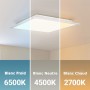 Panneau LED de rétroéclairage en surface 45x45cm - 22W - CCT réglable sur 3 températures de 2700-6500ºK + 2RGB - Rétroéclairé