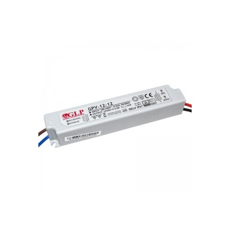 Alimentation LED étanche 12V DC - 12W - IP67 - GLP