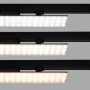 Luminaire linéaire LED triphasé orientable 20W - CCT réglable sur 3 températures différentes de 3000-5000ºK - Driver KGP - Noir