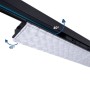 Luminaire linéaire LED triphasé orientable 20W - CCT réglable sur 3 températures différentes de 3000-5000ºK - Driver KGP - Noir