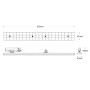 Luminaire linéaire LED triphasé orientable 20W - CCT réglable sur 3 températures différentes de 3000-5000ºK - Driver KGP - Noir