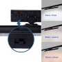 Luminaire linéaire LED triphasé orientable 20W - CCT réglable sur 3 températures différentes de 3000-5000ºK - Driver KGP - Noir