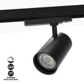 Spot rail triphasé LED 36W CCT réglable sur 3 températures différentes de 2700-6000ºK Triac Dimmable