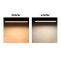 Spot LED linéaire opale sur rail magnétique 48V - 20W - Noir