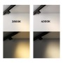 Spot LED linéaire orientable sur rail magnétique 48V - 6W - UGR16 - Noir