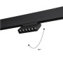 Spot LED linéaire orientable sur rail magnétique 48V - 6W - UGR16 - Noir