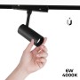 Spot LED sur rail magnétique 48V - 6W - Noir
