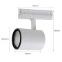 Spot LED sur rail triphasé CCT réglable sur 3 températures différentes de 3000-6000ºK 42W - CRI 95 - Driver Philips intégré