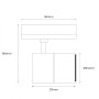 Spot LED sur rail triphasé CCT réglable sur 3 températures différentes de 3000-6000ºK 42W - CRI 95 - Driver Philips intégré