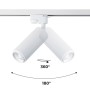Spot sur rail monophasé avec angle d'éclairage ajustable 8W