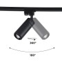 Spot sur rail monophasé avec angle d'éclairage ajustable 8W