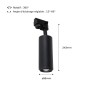 Spot sur rail monophasé avec angle d'éclairage ajustable 8W