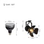 Kit projecteur "CINEMA" orientable pour rail monophasé avec ampoule LED PAR30 E27