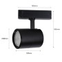 Projecteur LED sur rail triphasé spécial boucherie - Driver intégré Philips Xitanium - LED COB - 40W