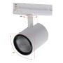 Projecteur LED sur rail triphasé spécial boucherie - Driver intégré Philips Xitanium - LED COB - 40W