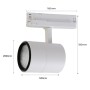 Projecteur LED sur rail triphasé spécial boucherie - Driver intégré Philips Xitanium - LED COB - 40W