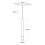 Spot suspendu LED sur rail magnétique 48V - 8W - Ligne dorée
