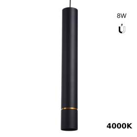 Spot suspendu LED sur rail magnétique 48V - 8W - Ligne dorée